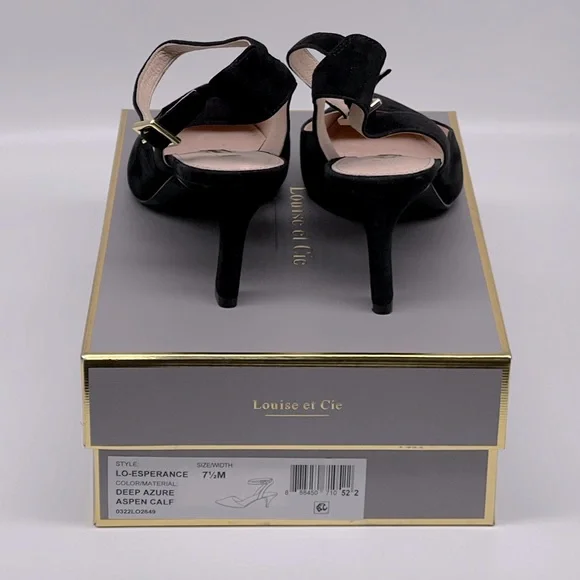 LOUISE ET CIE SUEDE LO ESPERANCE SLINGBACK PUMPS - Picture 5 of 5